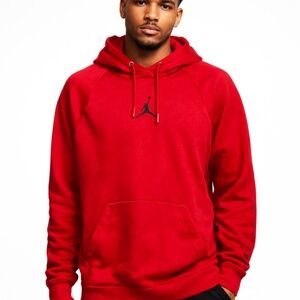 NWOT NIKE JORDAN MEN RED FLEECE HOODIE SIZE S